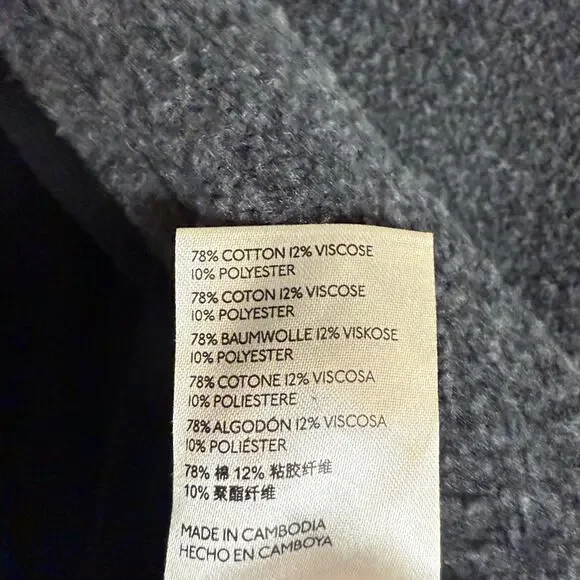 Free People Ruby Button Up Oversized Shirt Jacket Shacket Charcoal Gray Black XL - Picture 14 of 14